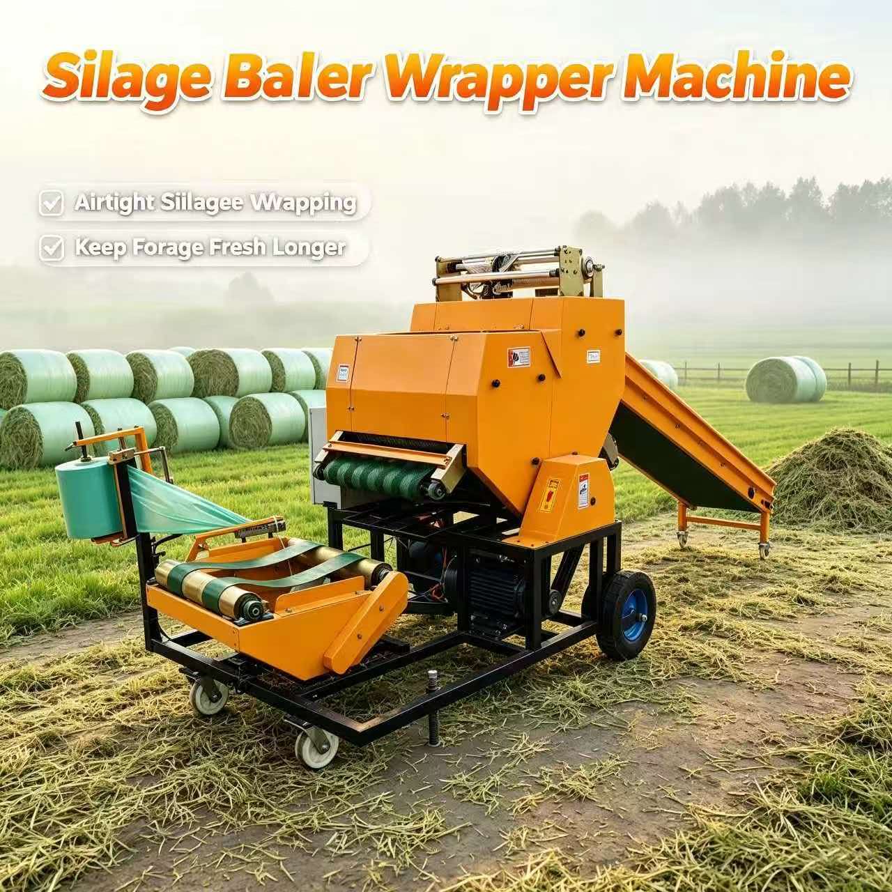 Silage Baler Machine - 사일리지 베일러 래퍼 기계, 사료 베일링