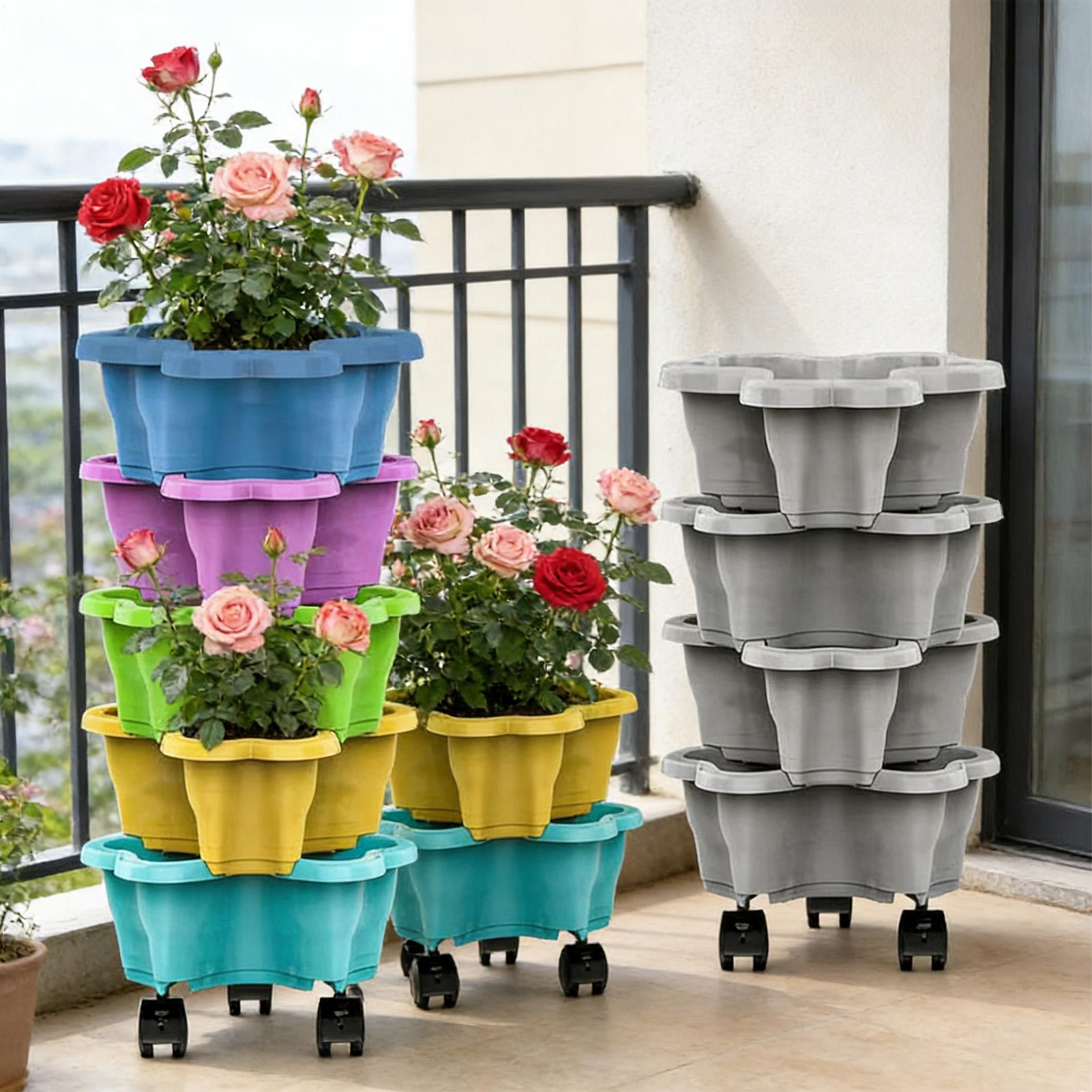 수직형 화분 타워, 방수 다층형 적층 가능 배수 기능  - Agriculture Vertical Farming 리뷰 및 가격