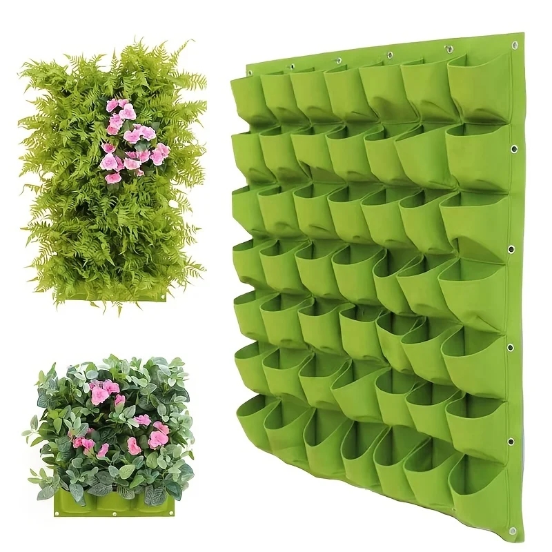 새로운 벽 교수형 주머니 심기 가방 꽃 냄비 홈 정원  - Agriculture Vertical Farming 리뷰 및 가격