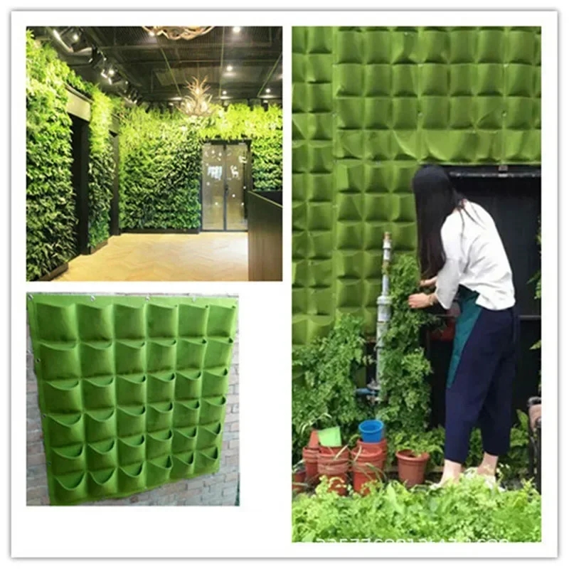 새로운 벽 교수형 주머니 심기 가방 꽃 냄비 홈 정원  - Agriculture Vertical Farming 리뷰 및 가격